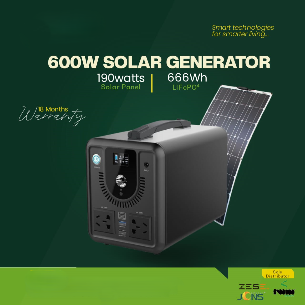 Zese 600W Solar Generator